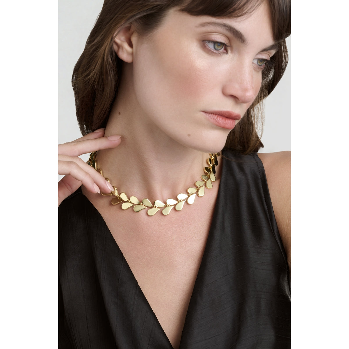 ted baker amelia: abstract heart necklace gold tone