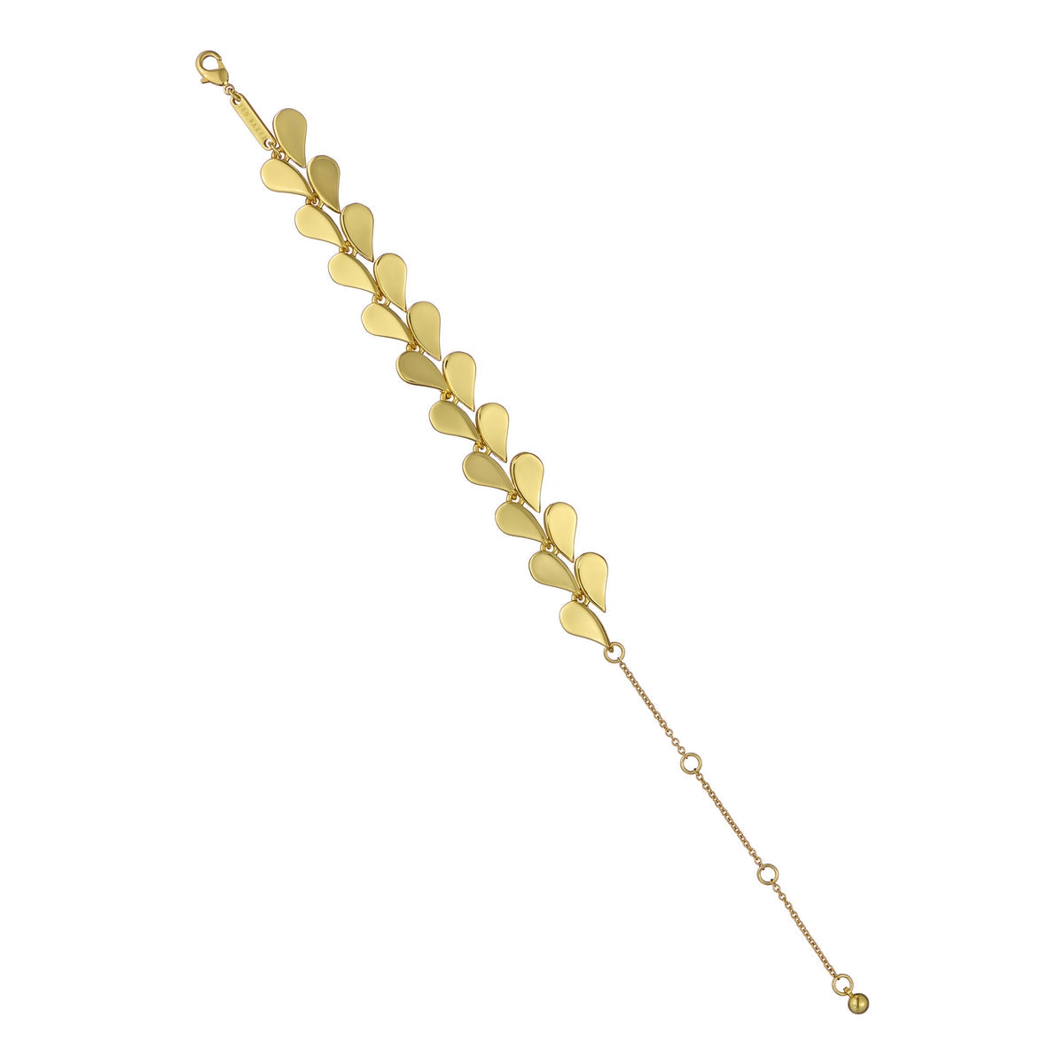 ted baker anya: abstract heart adjustable bracelet gold tone