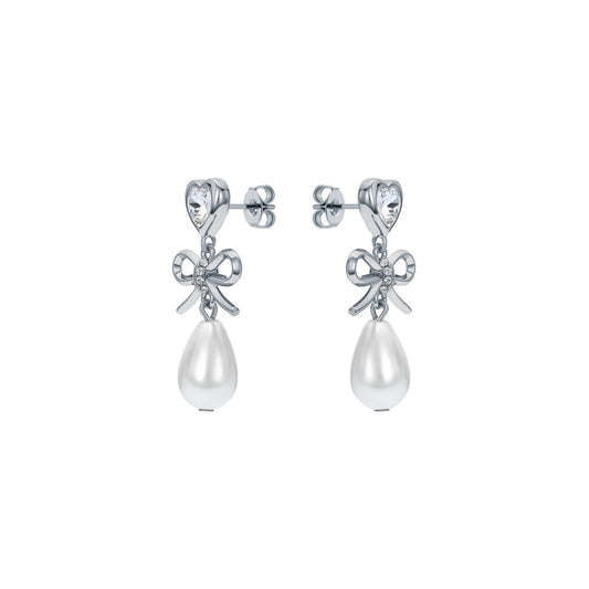 ted baker ivy: icon charm heart bow pearl drop earrings