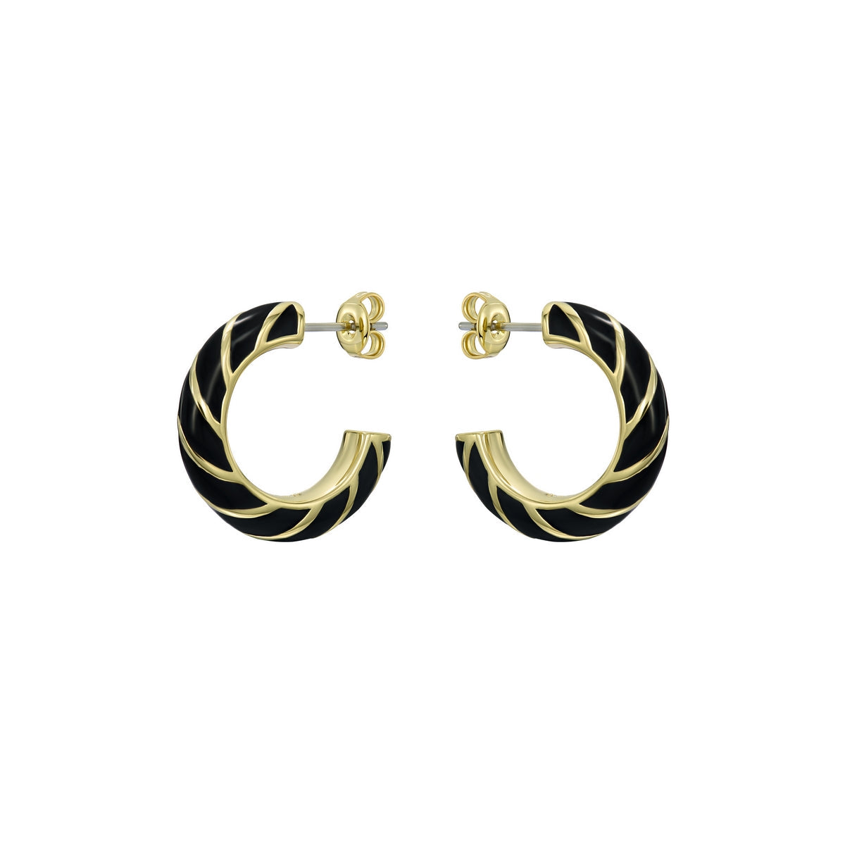 ted baker trinna: twist enamel gold tone hoop earrings