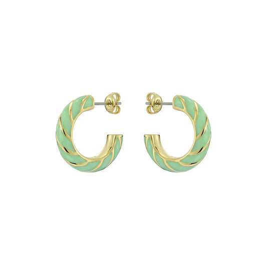 ted baker trinna: twist enamel hoop earrings