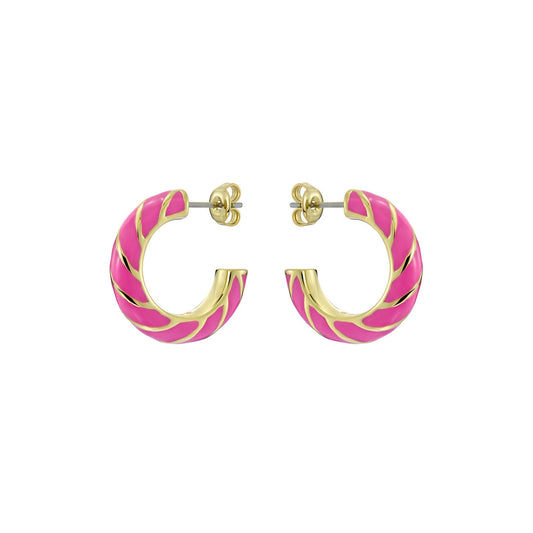 ted baker trinna: twist enamel hoop earrings