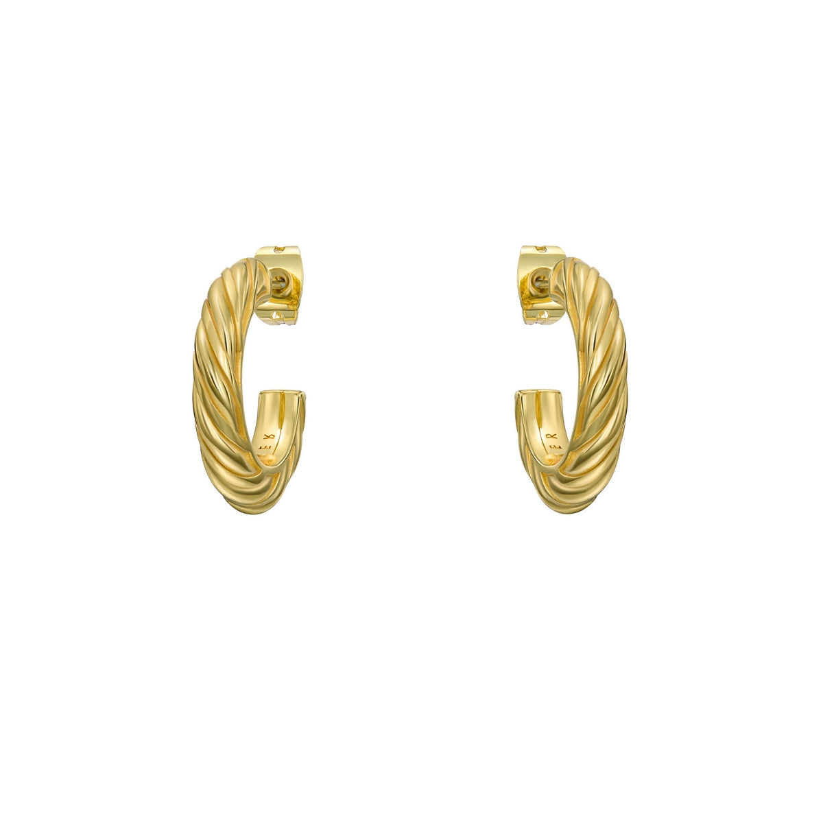 ted baker melanie: metal twist gold tone hoop earrings