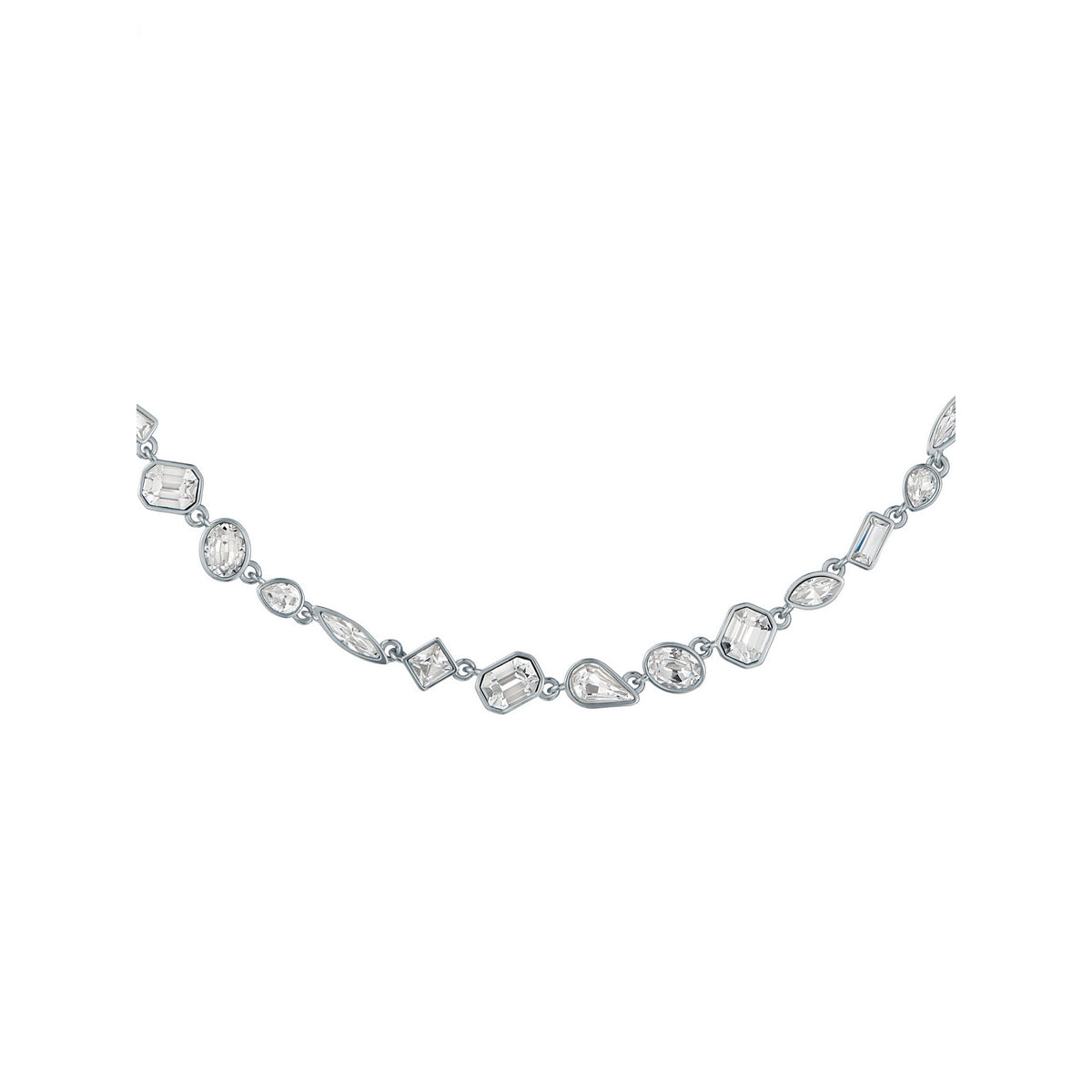 ted baker julie: jewel chain crystal silver tone necklace