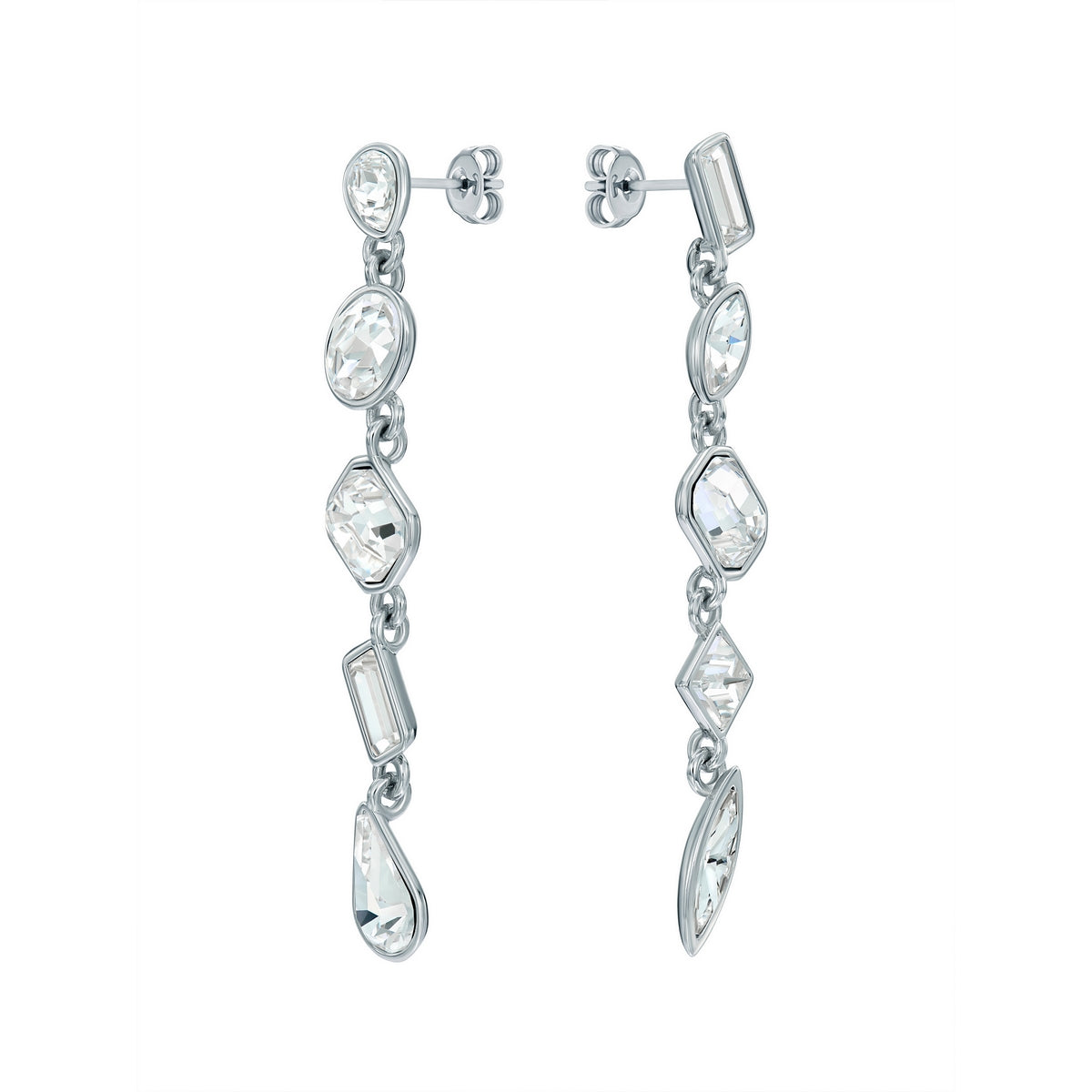 ted baker julianna: jewel chain crystal silver tone drop earrings