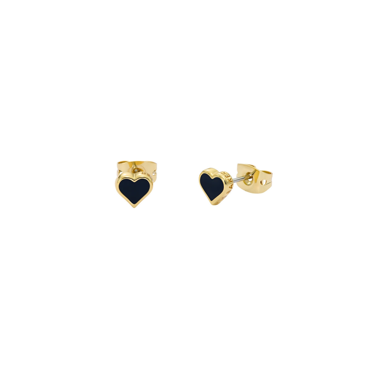 ted baker hailey: enamel heart gold tone stud earrings