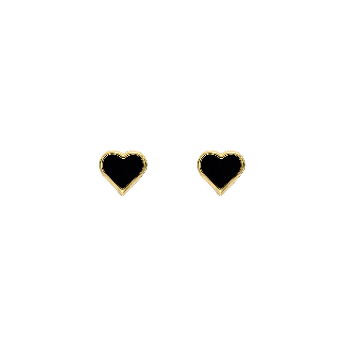ted baker hailey: enamel heart gold tone stud earrings