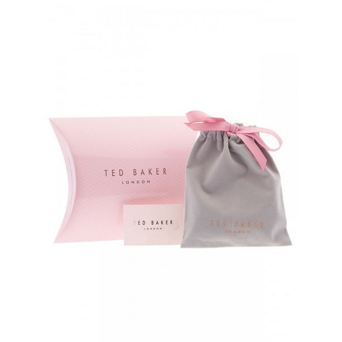 ted baker:: nano hoop huggie earring rose gold clear crystal