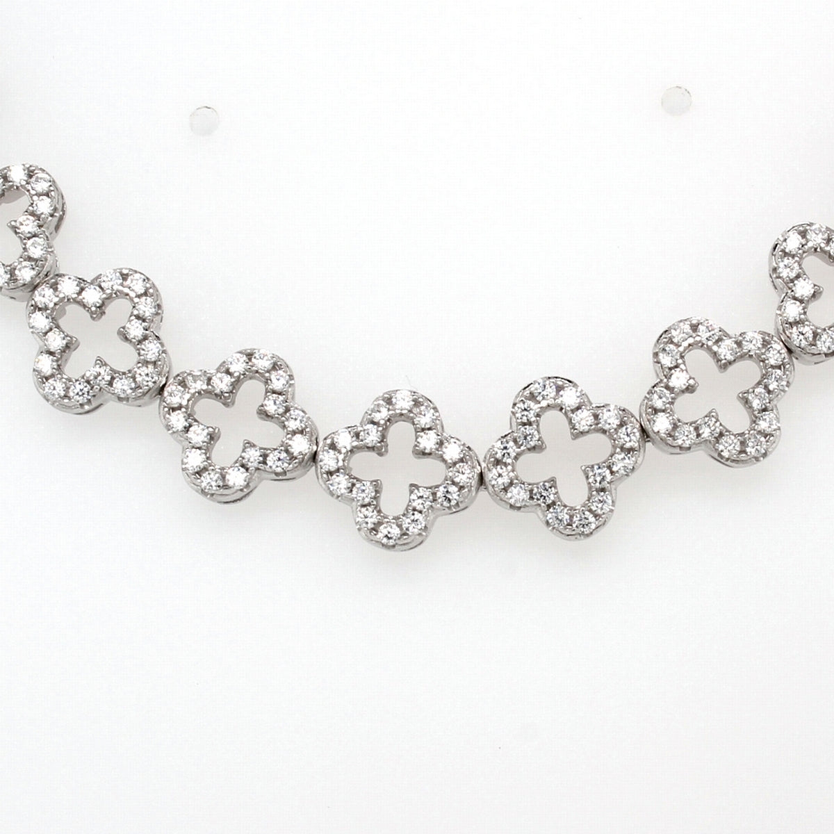 silver cz flower bracelet